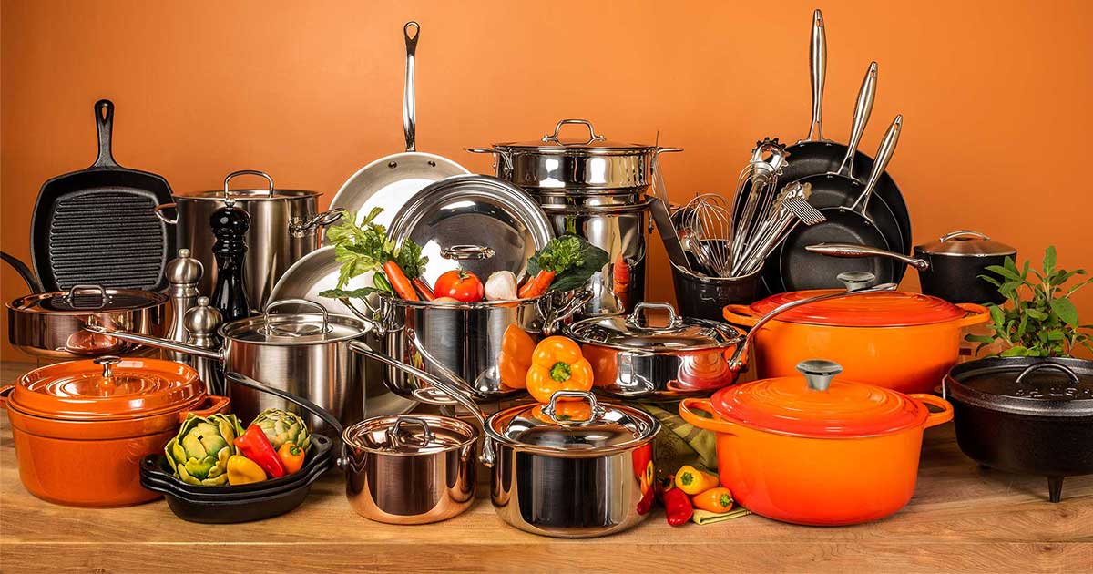 Kitchenware on a countertop.